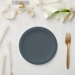 Charcoal Modern Party Paper Plates – Customizable