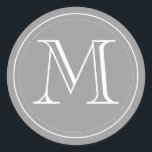 Charcoal Monogram Envelope Seal by Origami Prints<br><div class="desc">Beautifully printed monograms that can be customized for your special day. Check out the Origami Prints store for wedding invitations,  RSVP cards and other products that match this design!</div>
