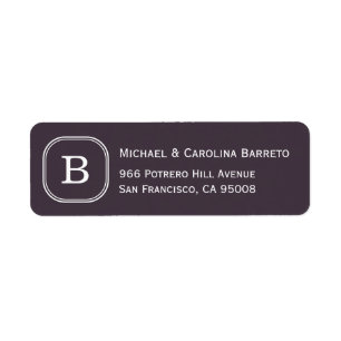 Charcoal Monogram Labels