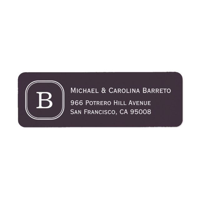 Charcoal Monogram Labels (Front)