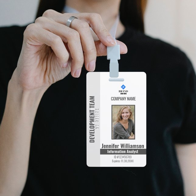 Charcoal Photo Company Security QR Code Employee Badge (Creator Uploaded)