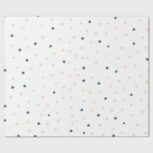 Charcoal Pink Dotted Wrapping Paper
