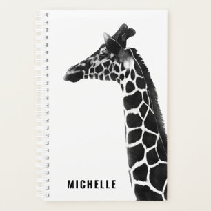 Charcoal Sketch Giraffe Planner