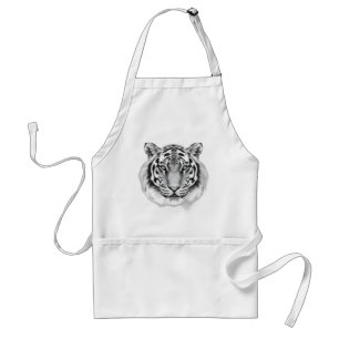 Charcoal Sketch of Tiger Face Standard Apron