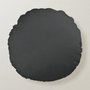 Charcoal (solid colour)  round pillow