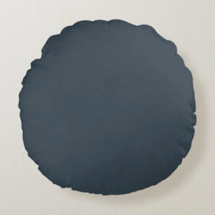 Charcoal Solid Colour Round Pillow