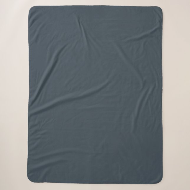 Charcoal Solid Colour Sherpa Blanket (Front)