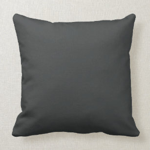 Charcoal (solid colour)  throw pillow