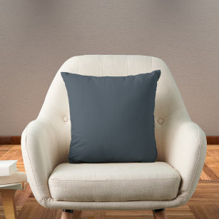 Charcoal Solid Colour Throw Pillow