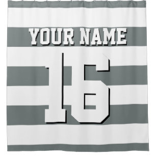 Charcoal Sports Jersey Preppy Stripe