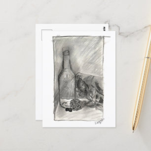 Charcoal Still Life Postcard