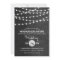 Charcoal String Lights Wedding Invitation