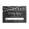 Charcoal String Lights Wedding RSVP Card