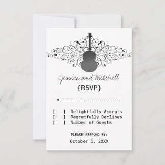 Charcoal Swirls Guitar Response Card