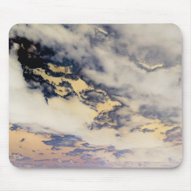 Charcoal Vanilla Clouds Mouse Pad (Front)