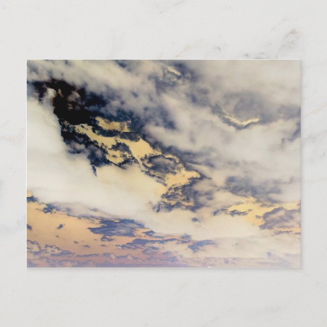 Charcoal Vanilla Clouds Postcard (Front)