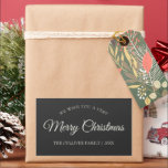 Charcoal Very Merry Christmas Family Gift Label<br><div class="desc">This Charcoal Very Merry Christmas Family Gift Label design features a sophisticated dark grey backdrop with a blend of simple ivory lettering and classic calligraphy paired with a minimalist boho styling that strikes a perfect balance between clean modern subtlety and vintage elegance. This charming design is a lovely way to...</div>