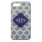 Charcoal White Moroccan #5 Navy 3 Initial Monogram