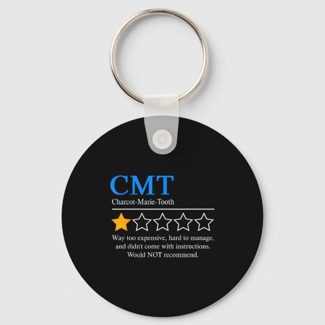 Charcot Marie Tooth Disease Awareness Cmt Not Reco Keychain (Front)