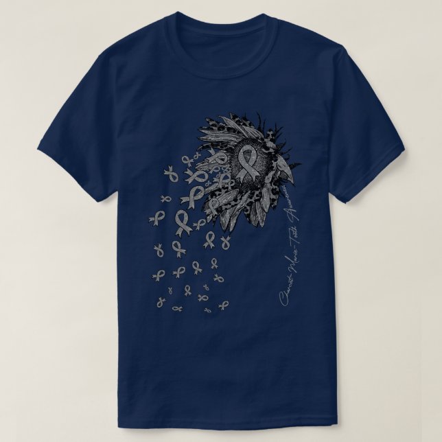 CharcotMarieTooth Awareness Sunflower ribbon flowe T-Shirt (Design Front)