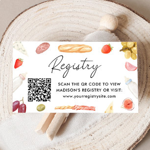 Charcuterie Baby Registry QR Code Enclosure Card