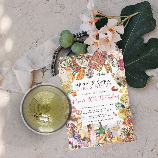 Charcuterie Board Girls Night Party Invitation (Creator Uploaded)