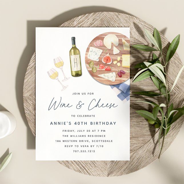 Charcuterie Board Wine & Cheese Any Occasion Party Invitation (Creator Uploaded)