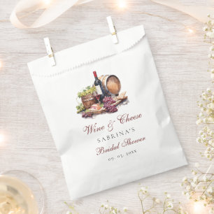 Charcuterie Board Wine & Cheese Bridal Shower Favour Bag