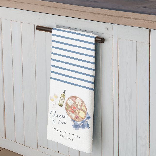 Charcuterie Board Wine & Cheese Cheers to Love Kitchen Towel (Creator Uploaded)