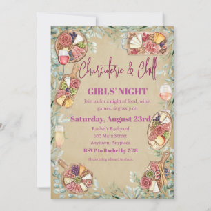 Charcuterie & Chill Girl's Night Invitation
