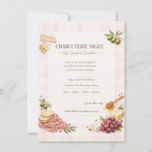 Charcuterie Girl's Night Party Invitation 