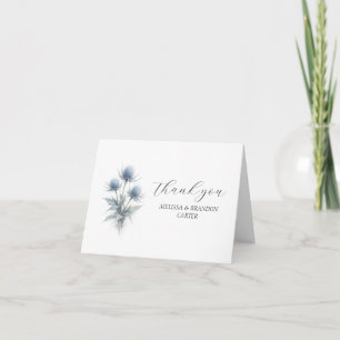 Chardon Bleu Floral Scot Écossais Mariage Merci