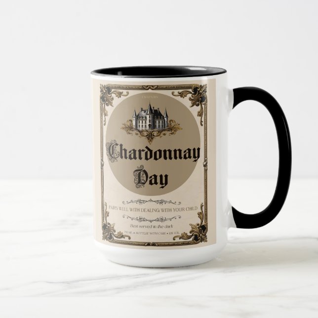 Chardonnay Day – Parenting Survival Parody Mug (Right)
