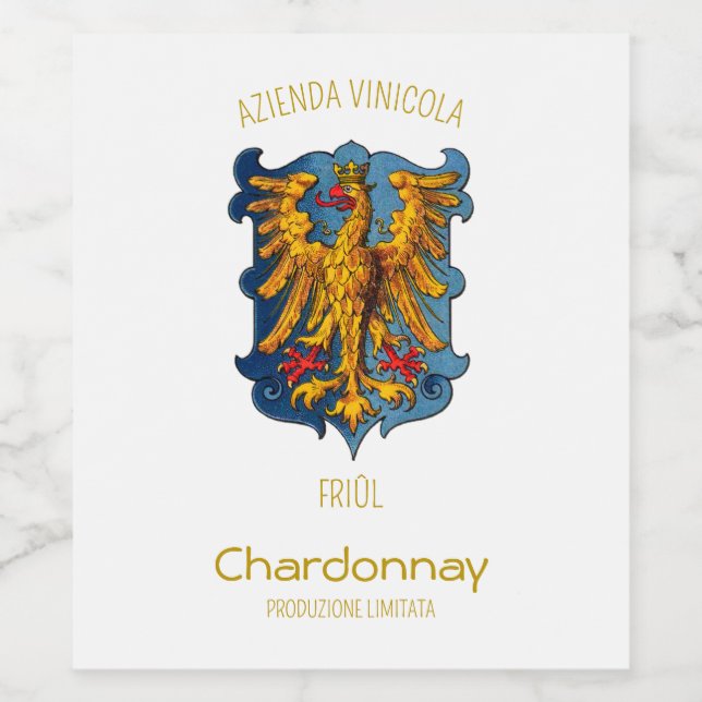 Chardonnay from Friuli Wine Label (Single Label)