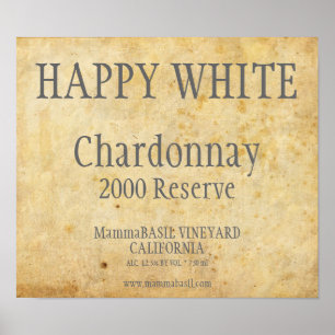 Chardonnay Label Poster