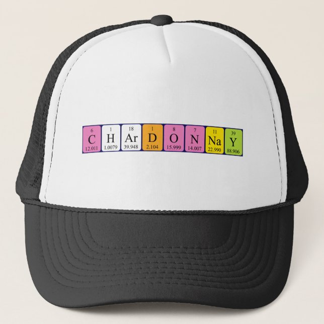 Chardonnay periodic table name hat (Front)