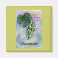 Chardonnay Raisins de vin & Description Magnet
