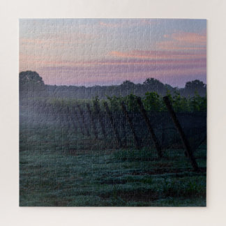 Chardonnay Vineyard Sunrise Jigsaw Puzzle