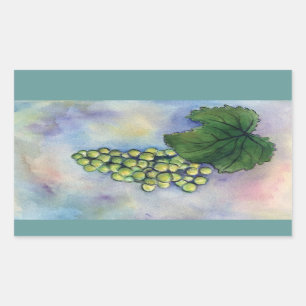 Chardonnay Wine Art Green Grapes Stickers