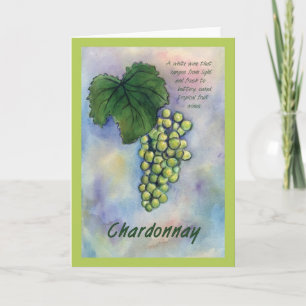 Chardonnay Wine Grape Greeting Card