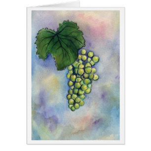 Chardonnay Wine Grapes Card