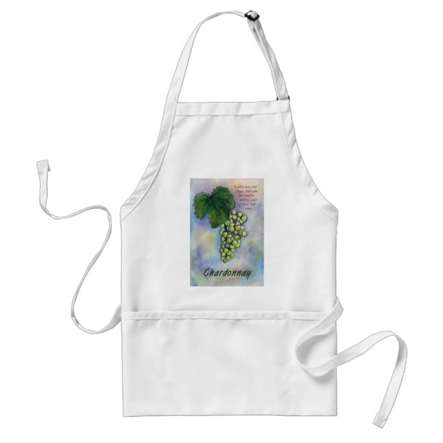 Chardonnay Wine Grapes & Description Apron (Front)