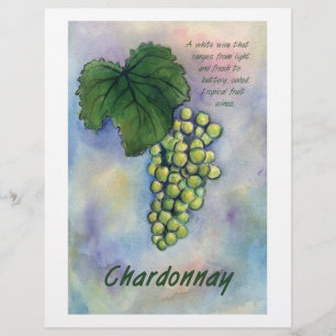 Chardonnay Wine Grapes & Description Letterhead