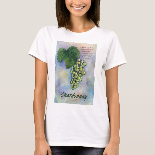 Chardonnay Wine Grapes & Description Shirt (Front)