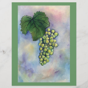 Chardonnay Wine Grapes Letterhead