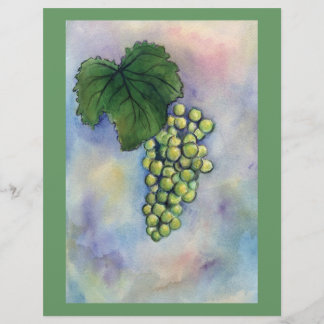 Chardonnay Wine Grapes Letterhead