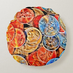 Charge It Round Pillow