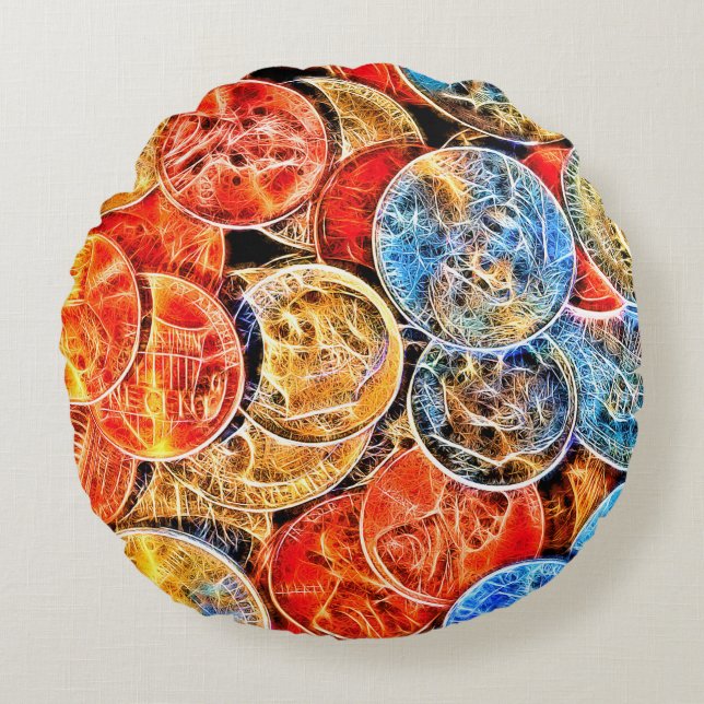 Charge It Round Pillow (Front)