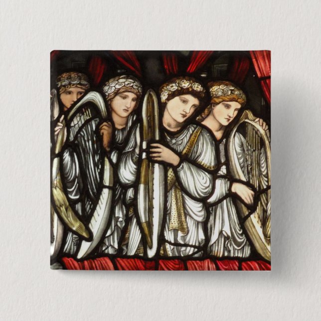 Charge of King David to Solomon 2 Inch Square Button (Front)