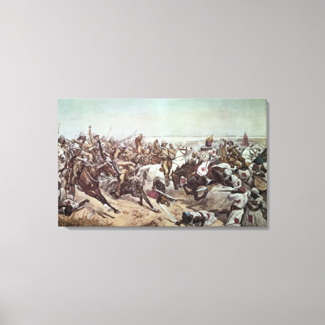Charge of the 21st Lancers at Omdurman 2 Canvas Print (Front)
